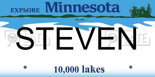 STEVEN Minnesota License Plate