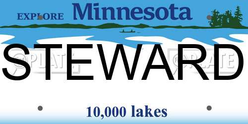 STEWARD Minnesota License Plate