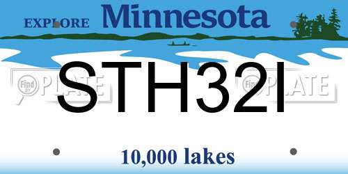 STH32I Minnesota License Plate
