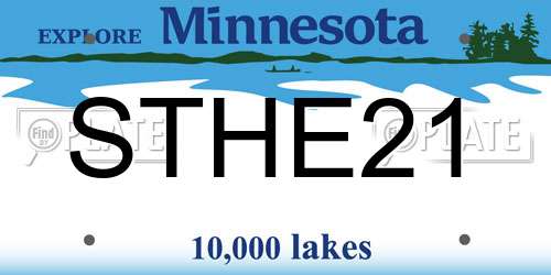STHE21 Minnesota License Plate