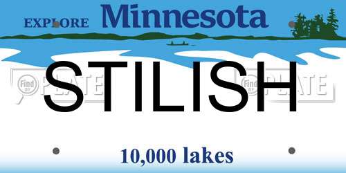 STILISH Minnesota License Plate
