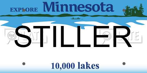 STILLER Minnesota License Plate
