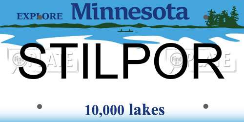 STILPOR Minnesota License Plate