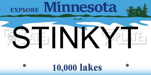 STINKYT Minnesota License Plate
