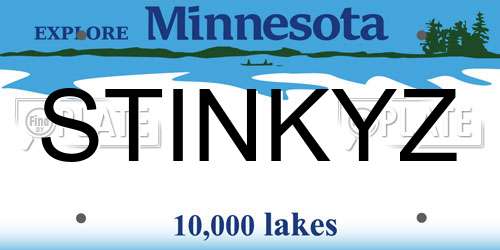 STINKYZ Minnesota License Plate