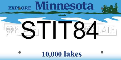 STIT84 Minnesota License Plate