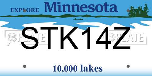 STK14Z Minnesota License Plate
