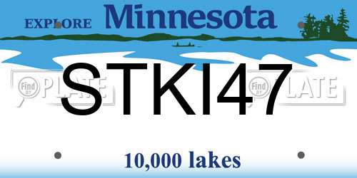 STKI47 Minnesota License Plate