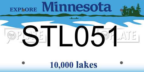 STL051 Minnesota License Plate