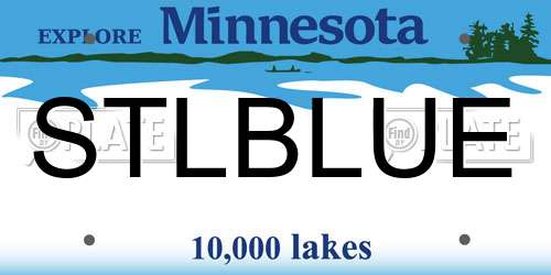 STLBLUE Minnesota License Plate
