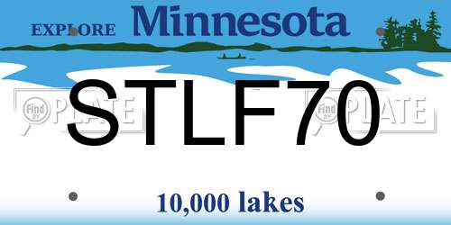 STLF70 Minnesota License Plate