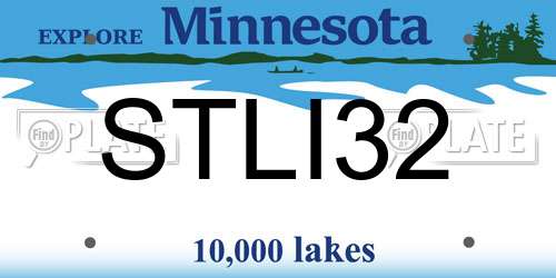STLI32 Minnesota License Plate
