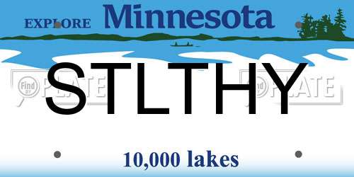 STLTHY Minnesota License Plate