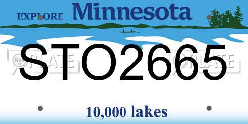STO2665 Minnesota License Plate