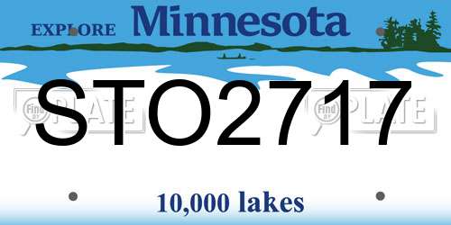 STO2717 Minnesota License Plate