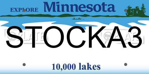 STOCKA3 Minnesota License Plate