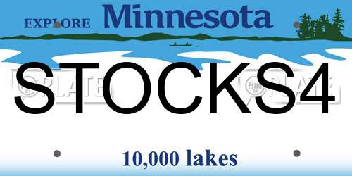 STOCKS4 Minnesota License Plate