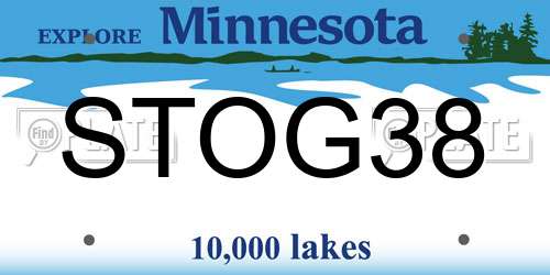 STOG38 Minnesota License Plate