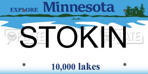 STOKIN Minnesota License Plate