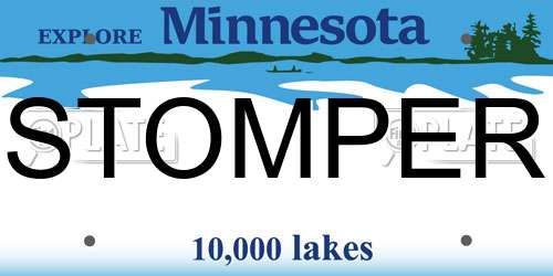 STOMPER Minnesota License Plate