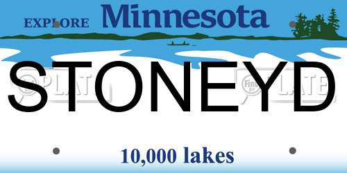 STONEYD Minnesota License Plate