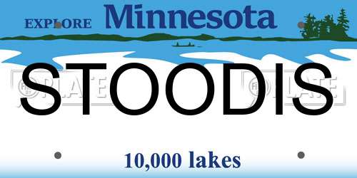 STOODIS Minnesota License Plate