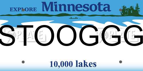 STOOGGG Minnesota License Plate