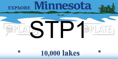 STP1 Minnesota License Plate