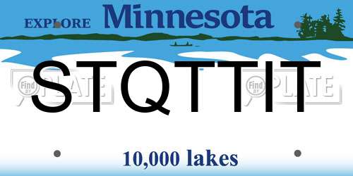 STQTTIT Minnesota License Plate