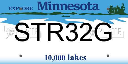 STR32G Minnesota License Plate