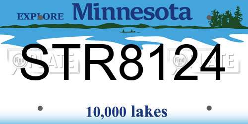 STR8124 Minnesota License Plate