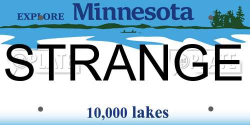 STRANGE Minnesota License Plate