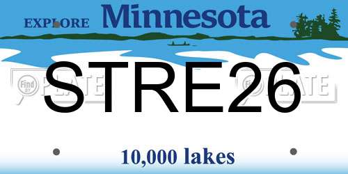 STRE26 Minnesota License Plate