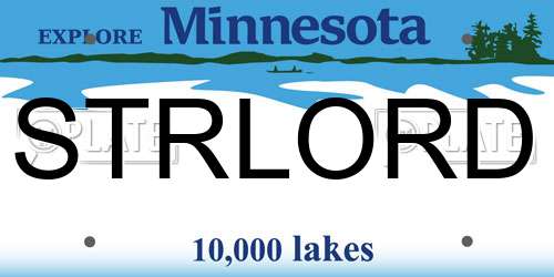 STRLORD Minnesota License Plate