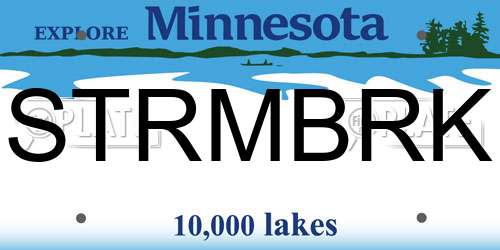STRMBRK Minnesota License Plate