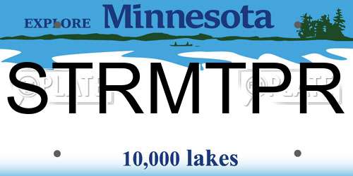 STRMTPR Minnesota License Plate