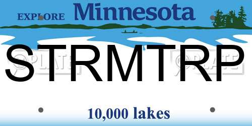 STRMTRP Minnesota License Plate