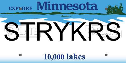 STRYKRS Minnesota License Plate