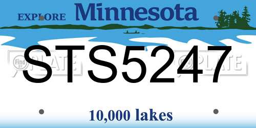 STS5247 Minnesota License Plate