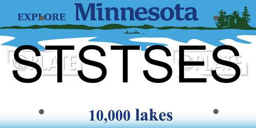 STSTSES Minnesota License Plate