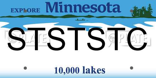 STSTSTC Minnesota License Plate