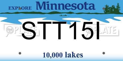 STT15I Minnesota License Plate