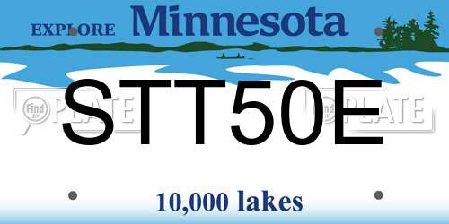 STT50E Minnesota License Plate