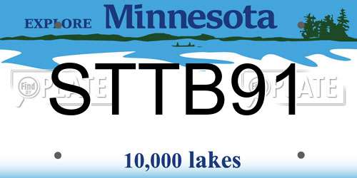 STTB91 Minnesota License Plate