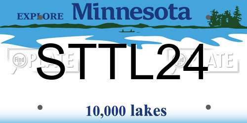 STTL24 Minnesota License Plate