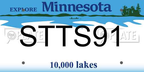 STTS91 Minnesota License Plate