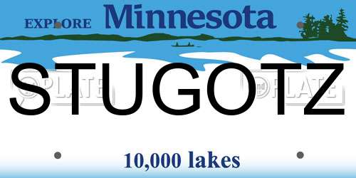 STUGOTZ Minnesota License Plate