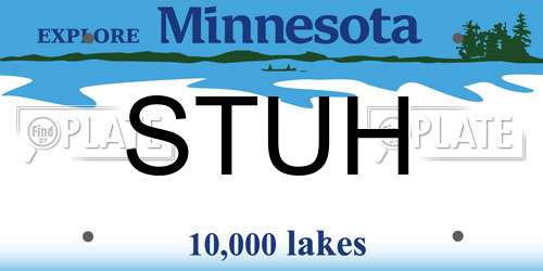 STUH Minnesota License Plate