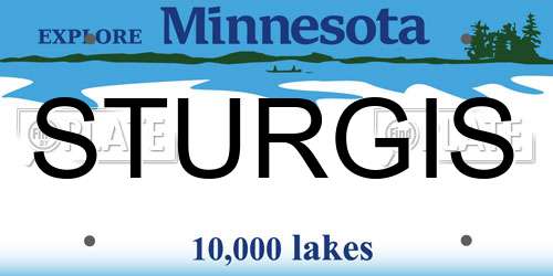 STURGIS Minnesota License Plate