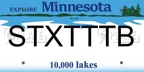 STXTTTB Minnesota License Plate